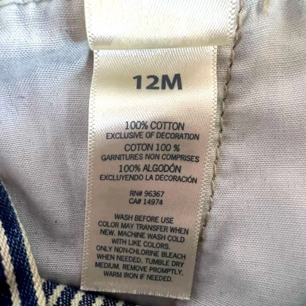 Oshkosh B’gosh stripped overalls size 12M - Picture 8 of 10